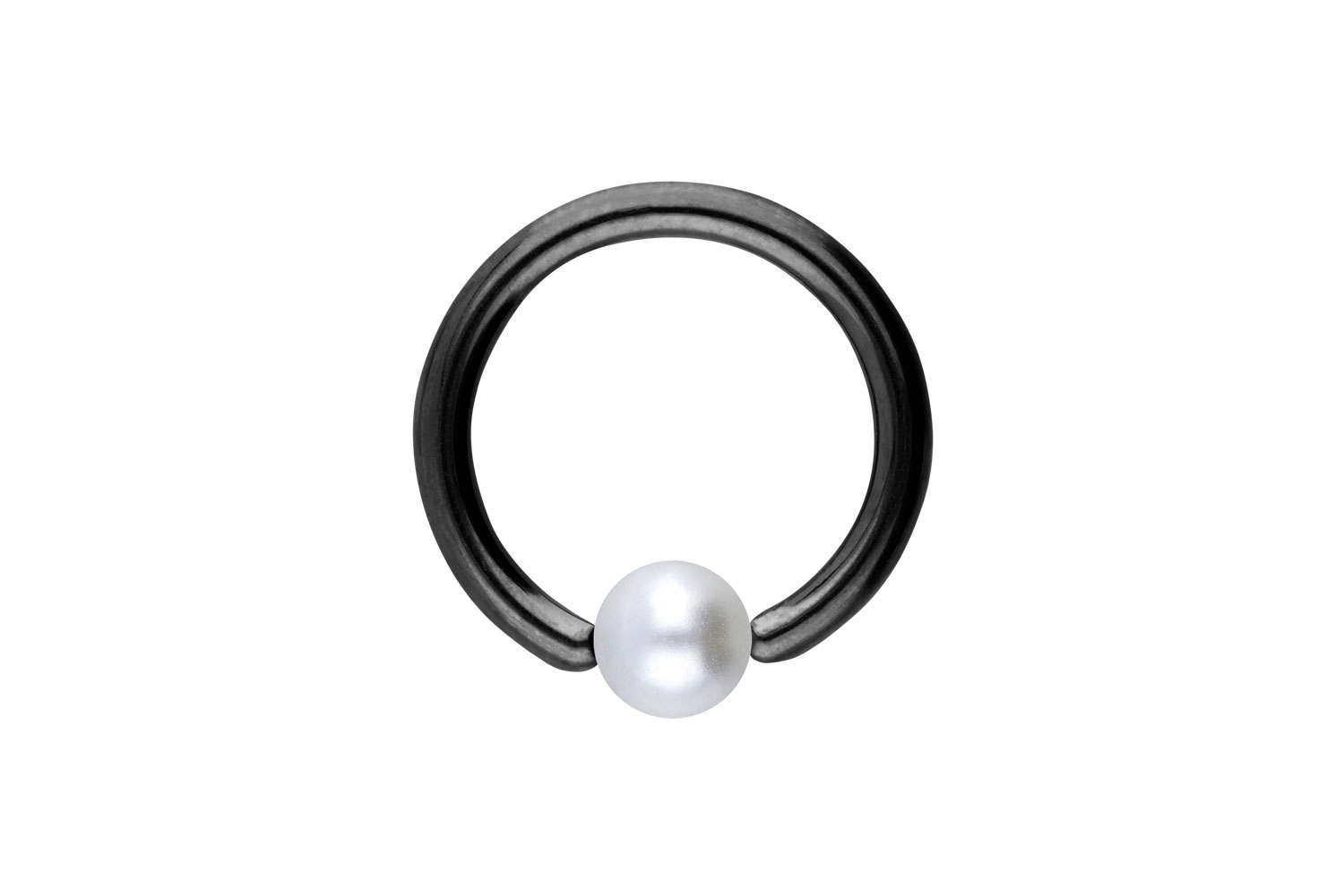Titan Klemmkugelring Piercing SYNTHETISCHE PERLE